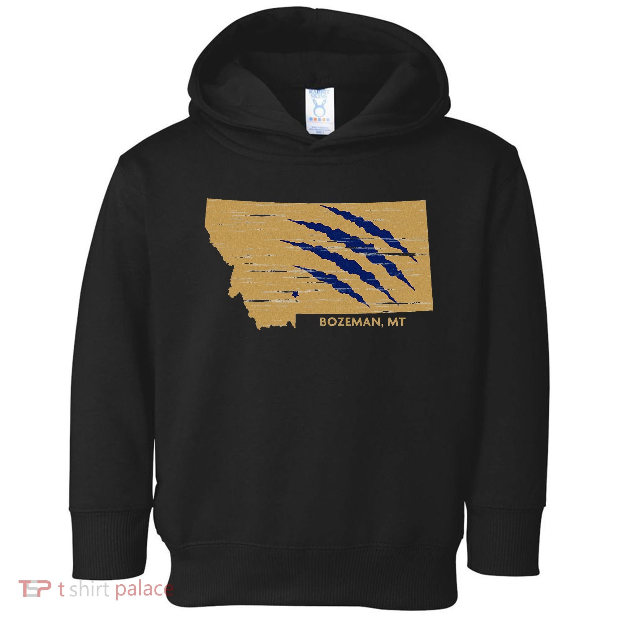 State Of Montana Wild Animal Bobcat Bear Big Cat Scratch Toddler Hoodie