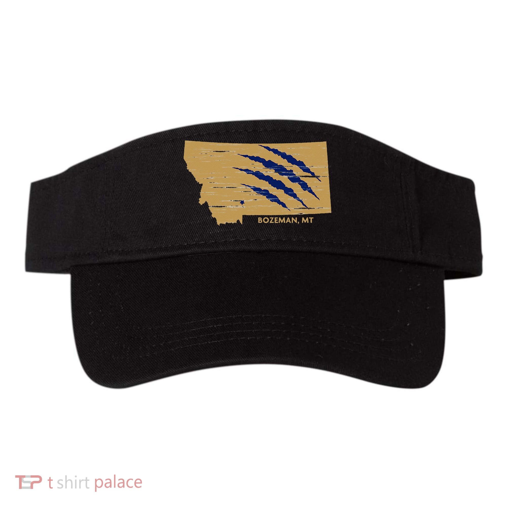 State Of Montana Wild Animal Bobcat Bear Big Cat Scratch Visor