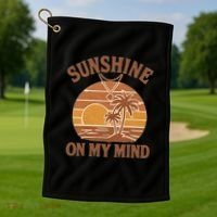 Sunshine on My Mind Golf Towel thumb 1