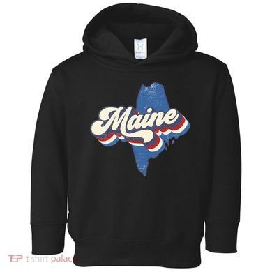State Of Maine Retro Logo Toddler Hoodie