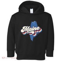 State Of Maine Retro Logo Toddler Hoodie thumb 0