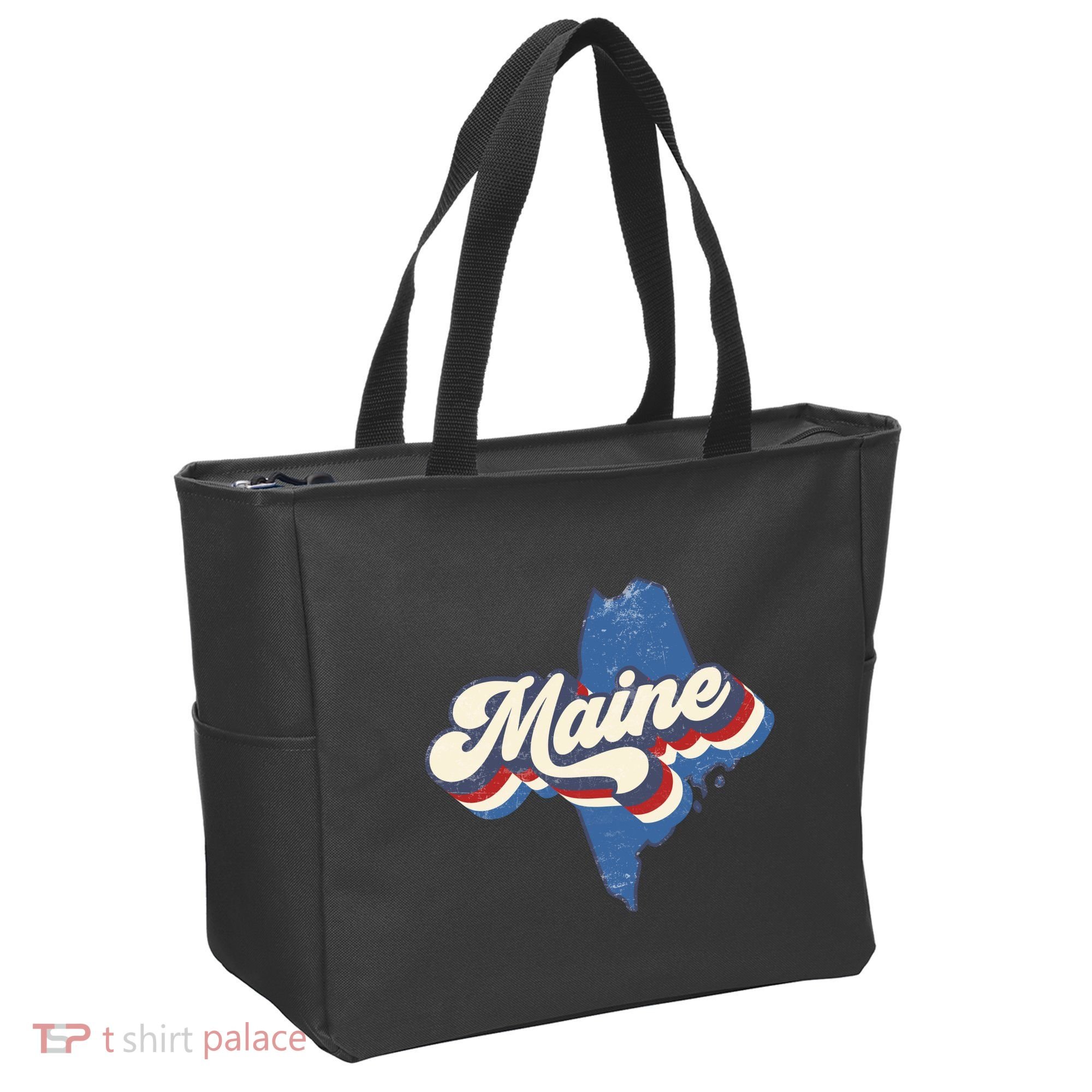 State Of Maine Retro Logo Tote Bag