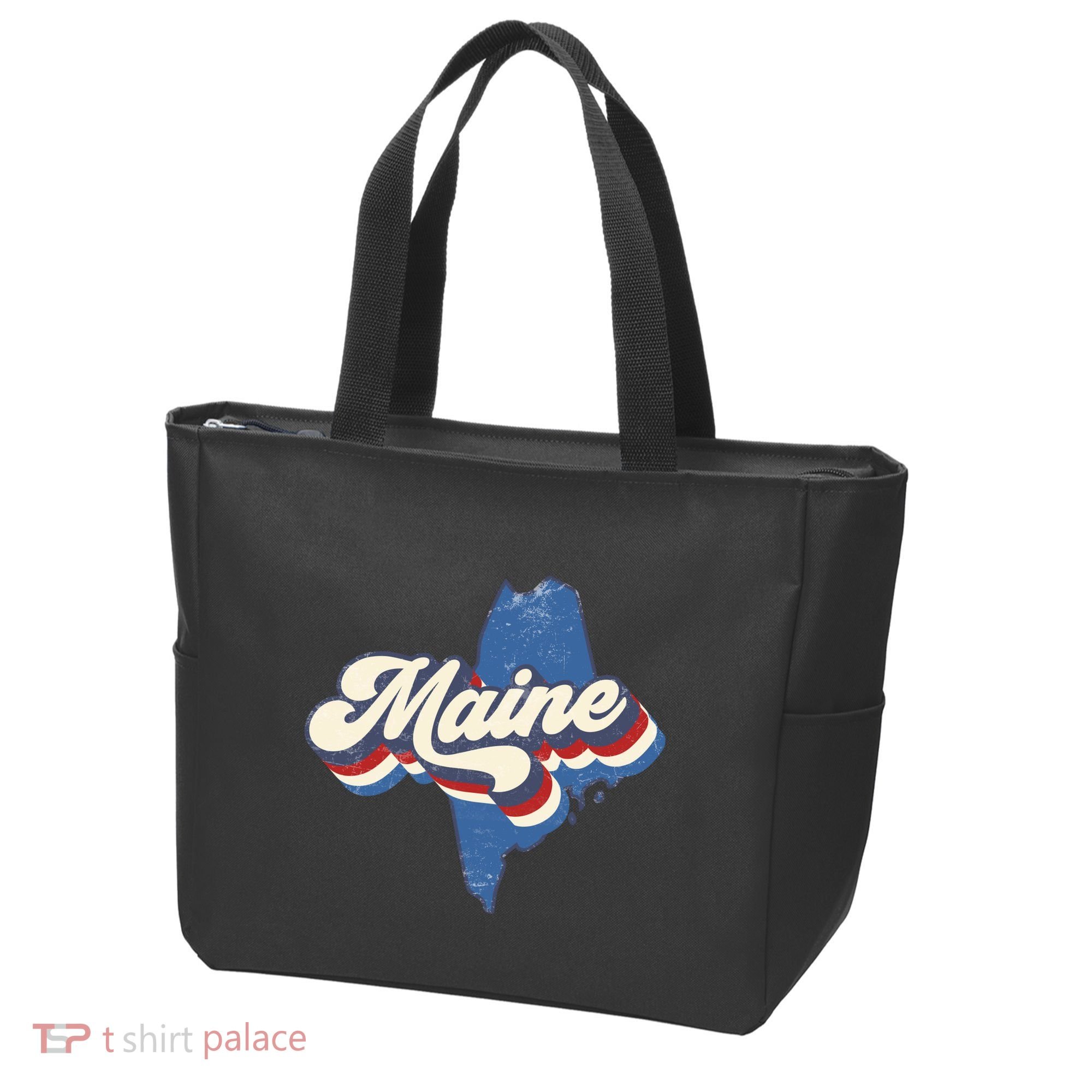 State Of Maine Retro Logo Tote Bag