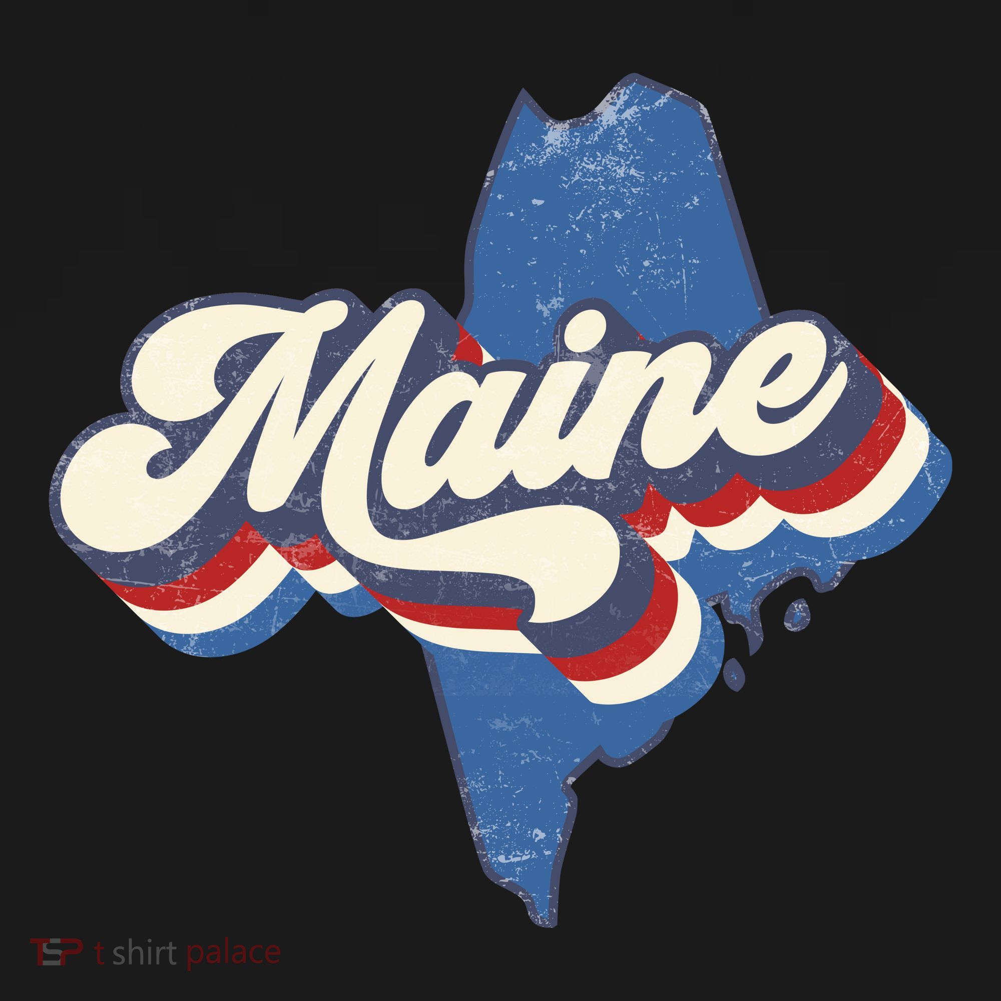State Of Maine Retro Logo Tote Bag