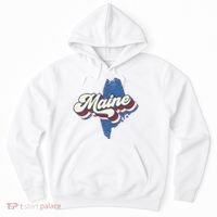 State Of Maine Retro Logo Hoodie thumb 0