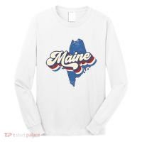 State Of Maine Retro Logo Long Sleeve Shirt thumb 0