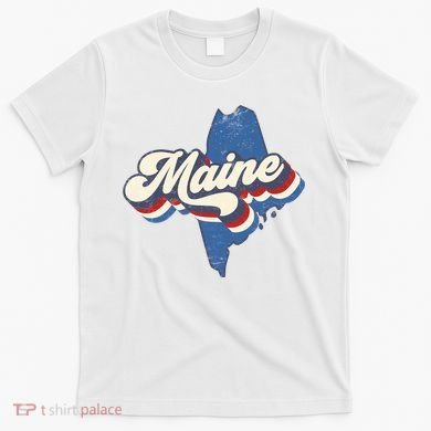 State Of Maine Retro Logo T-Shirt