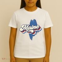 State Of Maine Retro Logo T-Shirt thumb 4