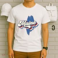 State Of Maine Retro Logo T-Shirt thumb 6