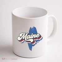 State Of Maine Retro Logo Coffee Mug thumb 1