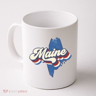 State Of Maine Retro Logo Coffee Mug