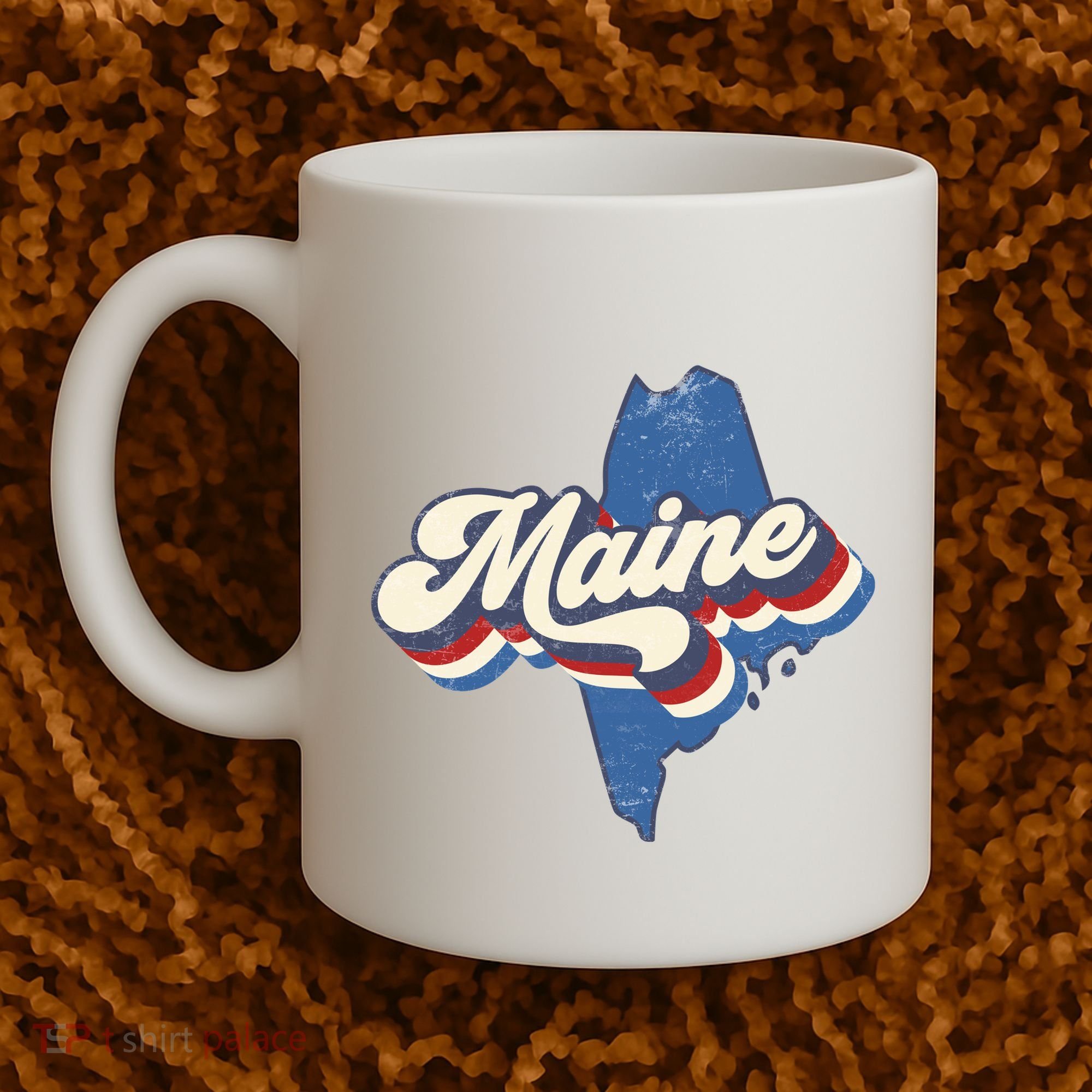 State Of Maine Retro Logo Coffee Mug