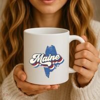 State Of Maine Retro Logo Coffee Mug thumb 3