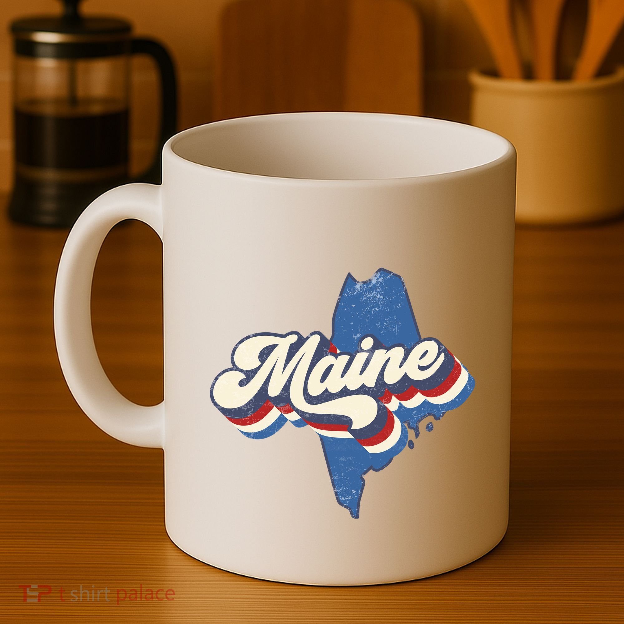 State Of Maine Retro Logo Coffee Mug