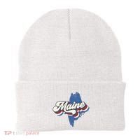 State Of Maine Retro Logo Beanie thumb 0