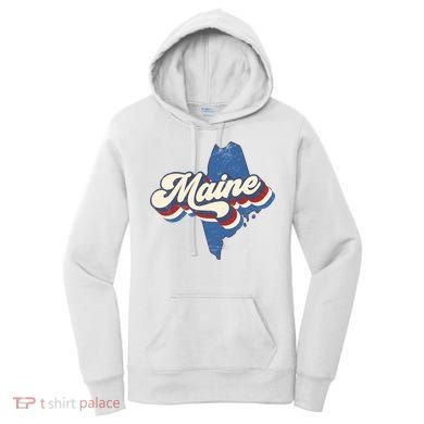 State Of Maine Retro Logo Women's Hoodie