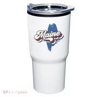 State Of Maine Retro Logo Tumbler thumb 0