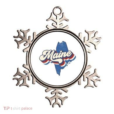 State Of Maine Retro Logo Ornament