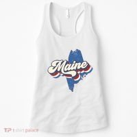 State Of Maine Retro Logo Women's Tank Top thumb 0
