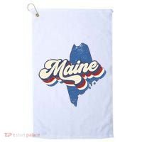 State Of Maine Retro Logo Golf Towel thumb 0
