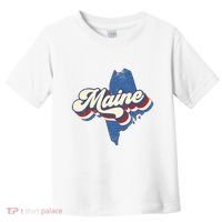 State Of Maine Retro Logo Toddler T-Shirt thumb 0