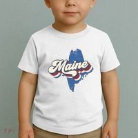 State Of Maine Retro Logo Toddler T-Shirt thumb 2