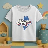 State Of Maine Retro Logo Toddler T-Shirt thumb 3