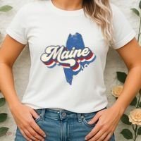 State Of Maine Retro Logo Women's T-Shirt thumb 2