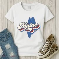 State Of Maine Retro Logo Women's T-Shirt thumb 3