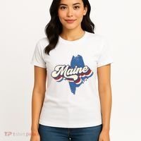 State Of Maine Retro Logo Women's T-Shirt thumb 4