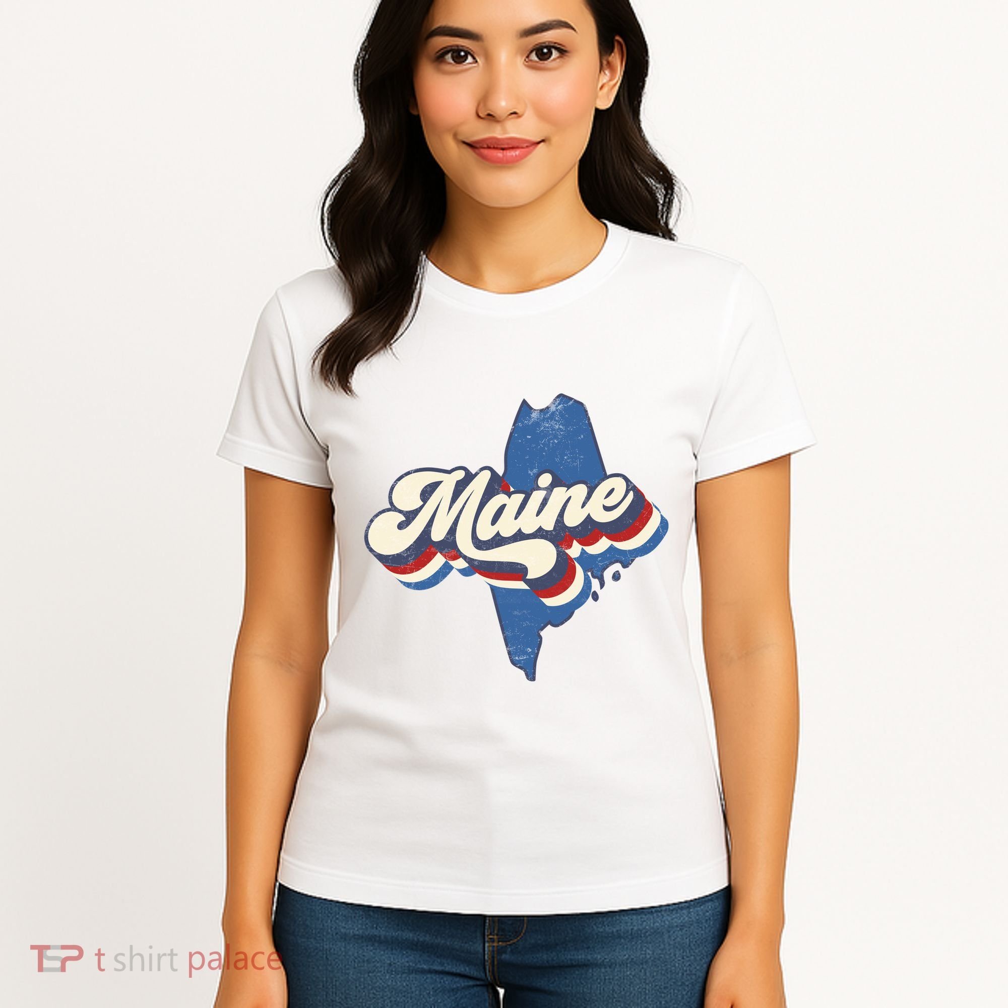 State Of Maine Retro Logo Women's T-Shirt