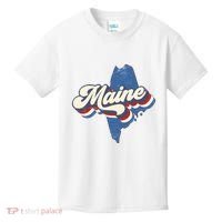 State Of Maine Retro Logo Kids T-Shirt thumb 0