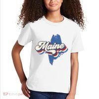 State Of Maine Retro Logo Kids T-Shirt thumb 2