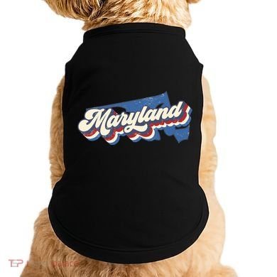State Of Maryland Retro Logo Doggie Tank