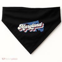 State Of Maryland Retro Logo USA-Made Doggie Bandana thumb 0