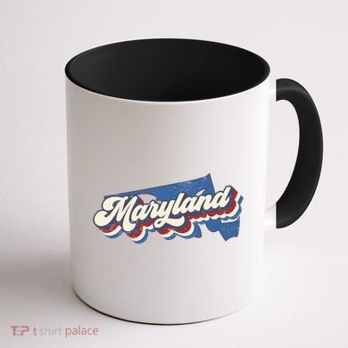 State Of Maryland Retro Logo Coffee Mug back
