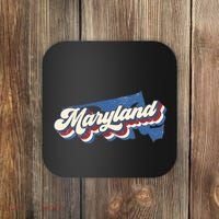 State Of Maryland Retro Logo Coaster thumb 0