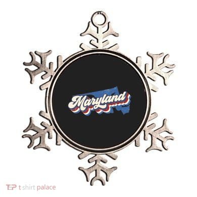 State Of Maryland Retro Logo Ornament