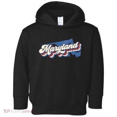 State Of Maryland Retro Logo Toddler Hoodie