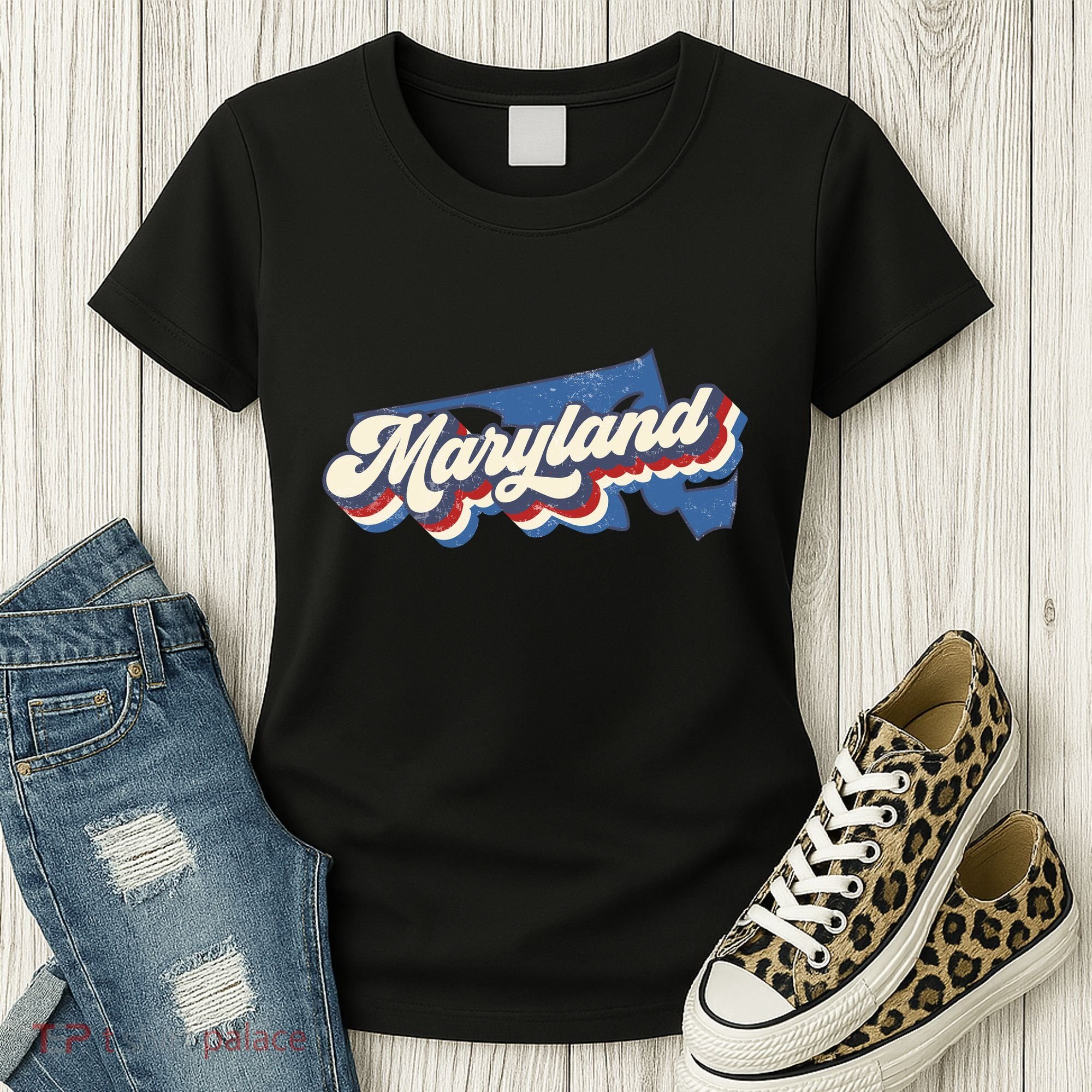 State Of Maryland Retro Logo Women's T-Shirt