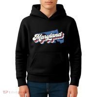 State Of Maryland Retro Logo Kids Hoodie thumb 4