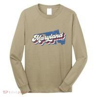 State Of Maryland Retro Logo Long Sleeve Shirt thumb 0
