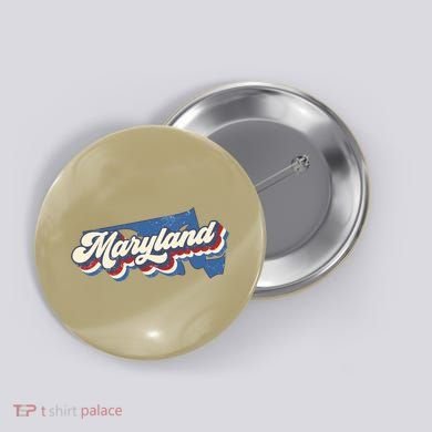 State Of Maryland Retro Logo Button