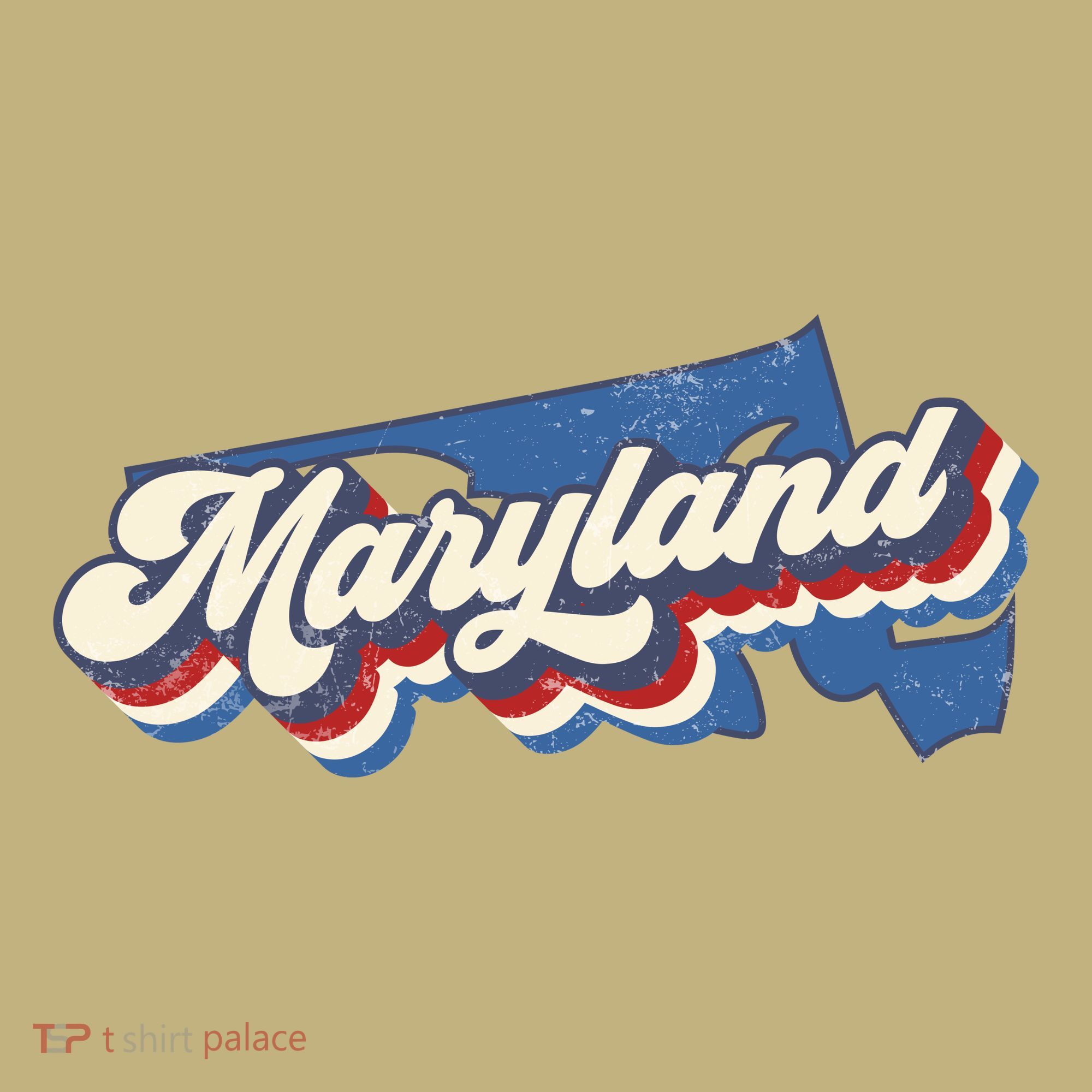 State Of Maryland Retro Logo Kids T-Shirt