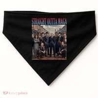 Straight Outta Maga Funny Trump 2024 Funny USA-Made Doggie Bandana thumb 0