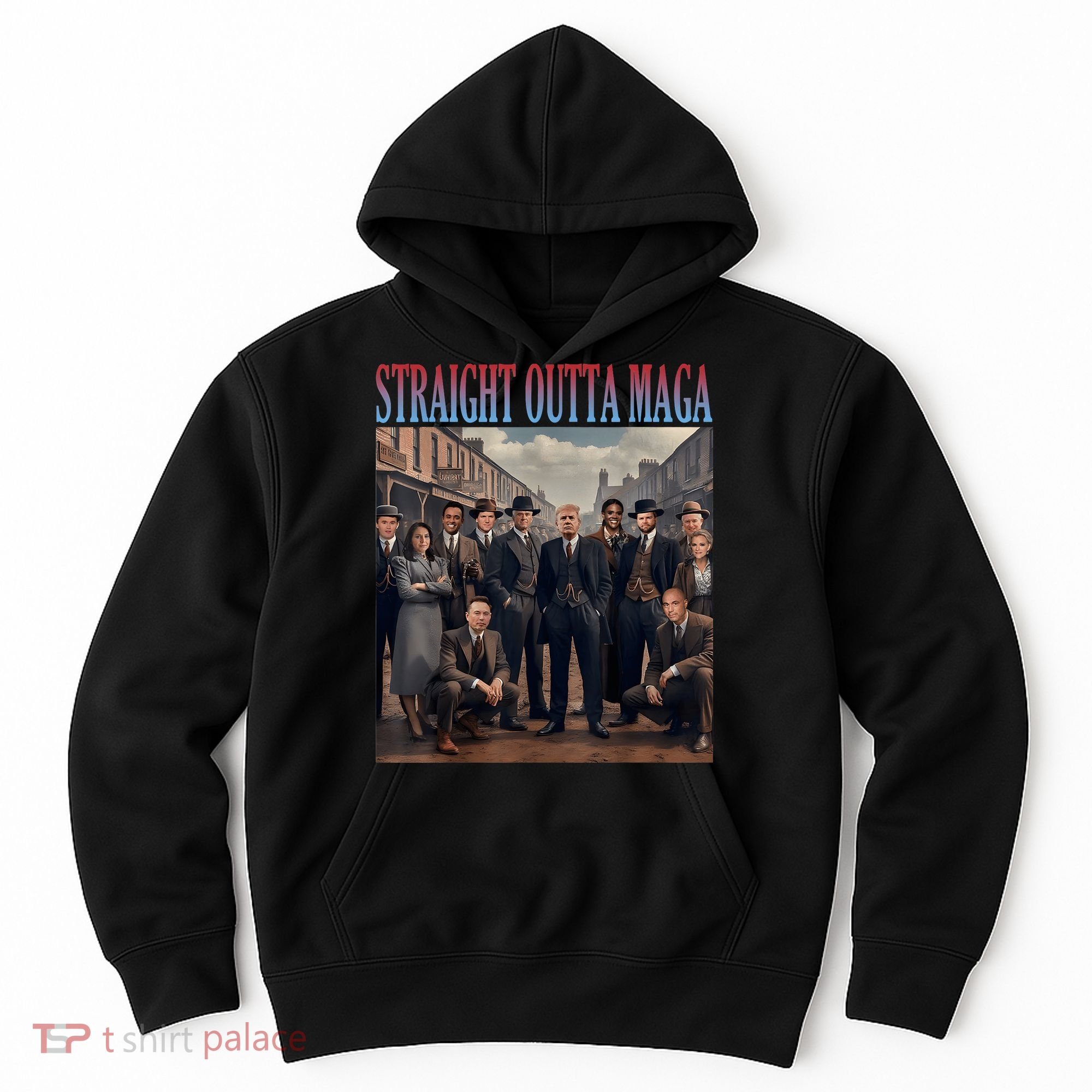 Straight Outta Maga Funny Trump 2024 Funny Hoodie
