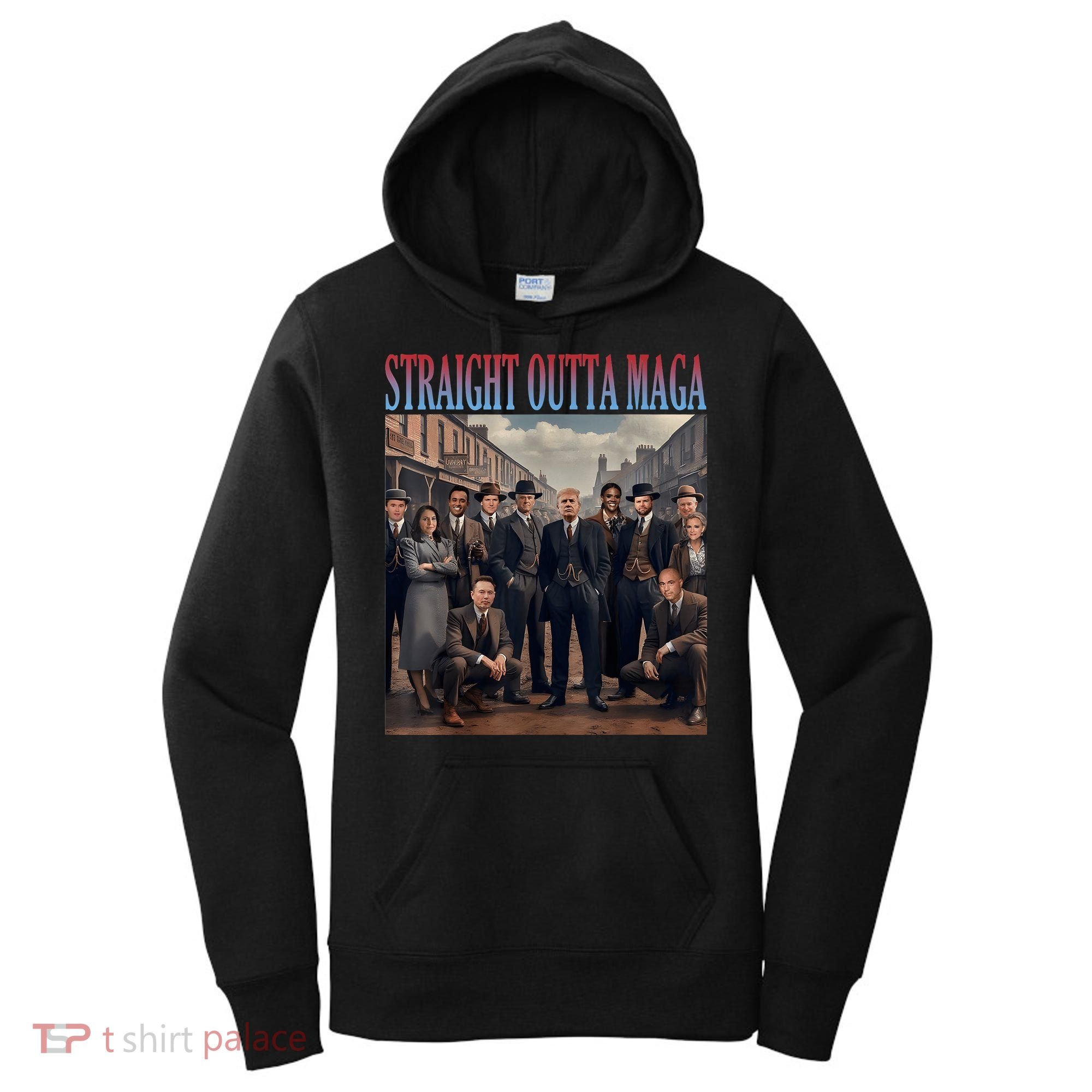 Straight Outta Maga Funny Trump 2024 Funny Women's Hoodie