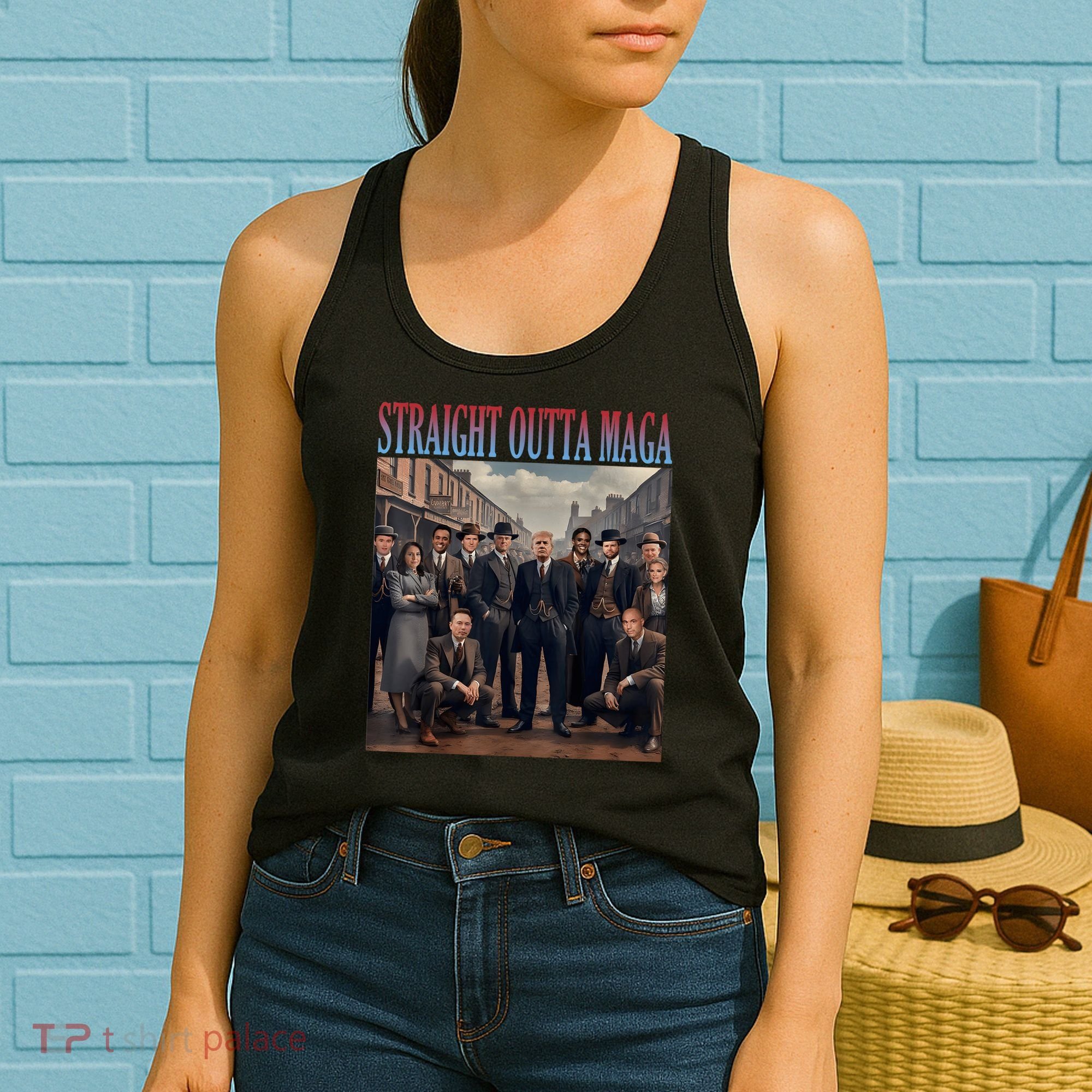 Straight Outta Maga Funny Trump 2024 Funny Women's Tank Top