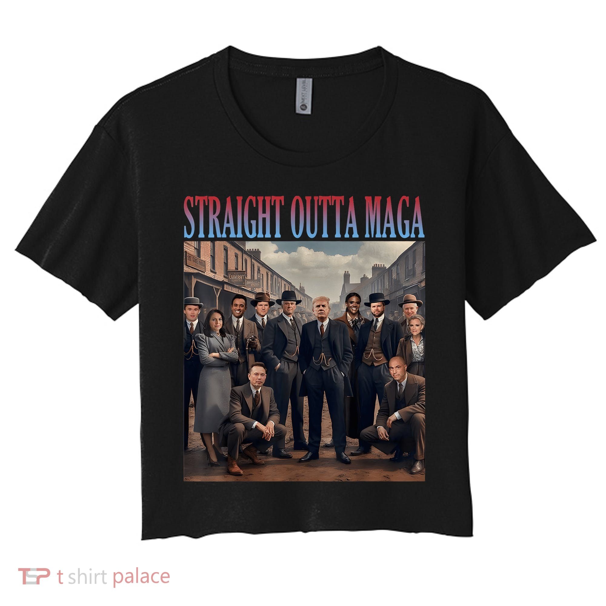 Straight Outta Maga Funny Trump 2024 Funny Women's Crop Top Tee