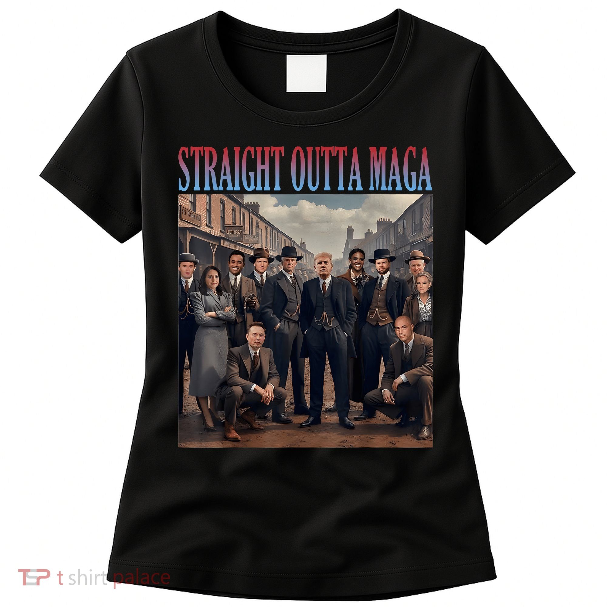 Straight Outta Maga Funny Trump 2024 Funny Women's T-Shirt